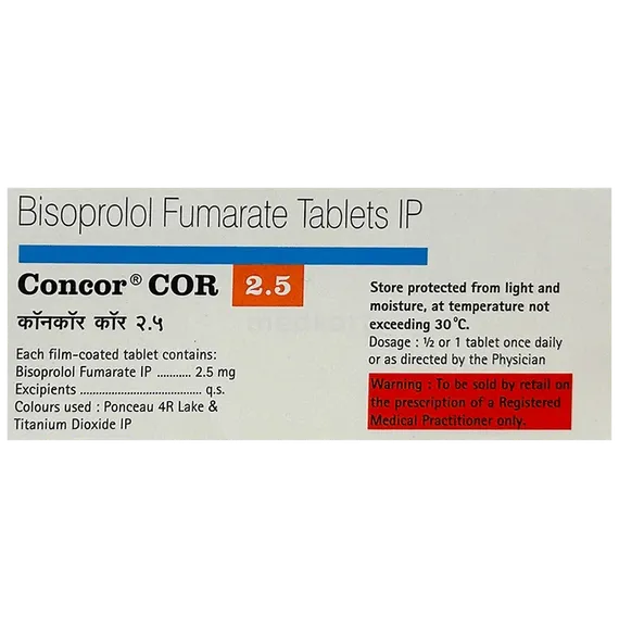 concor cor 2.5mg tablet 10's